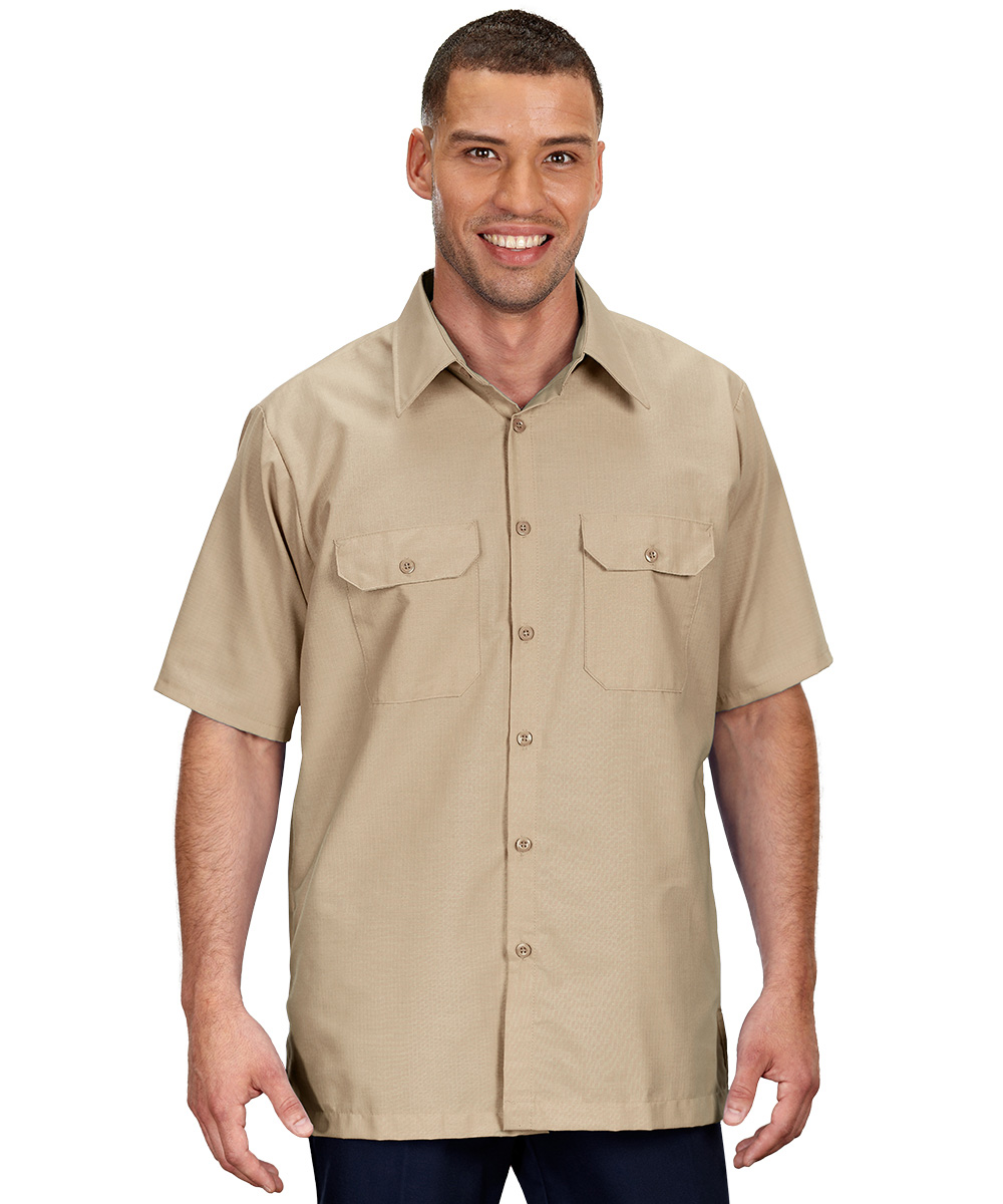 Solid Color Ripstop Work Shirts for Company Uniforms