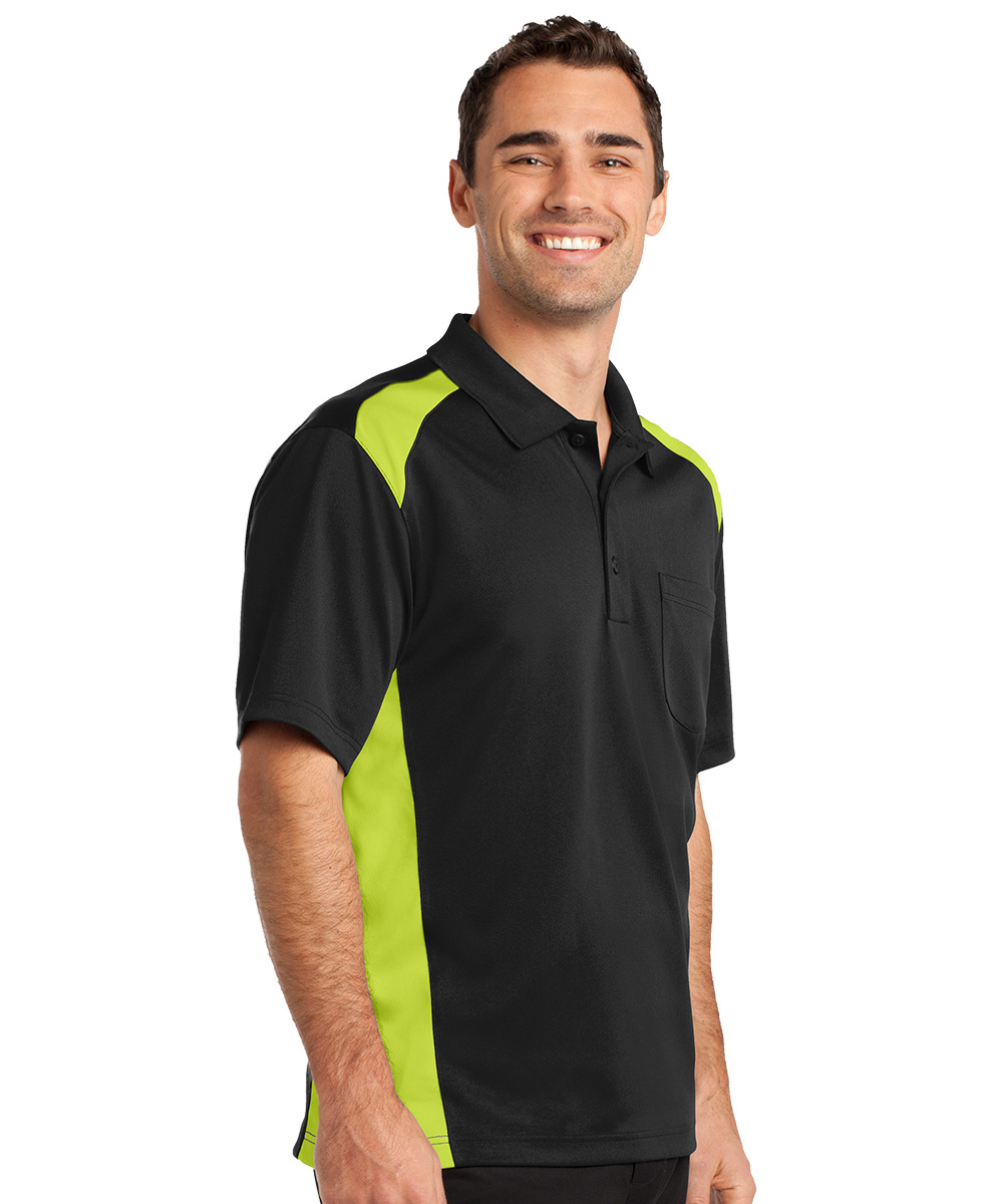 Two-Color Snag-Proof Pocket Polo Shirts