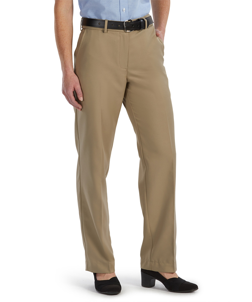 Women's Flat Front Microfiber Company Uniform Dress Pants | UniFirst