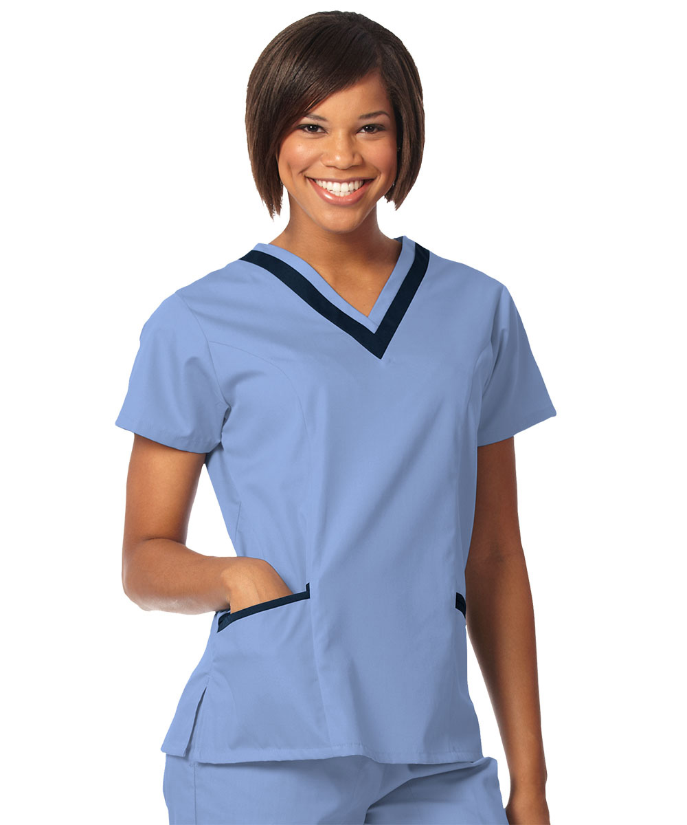 Women's V-Neck Scrubs - Logo Tunics for Medical Uniforms | UniFirst