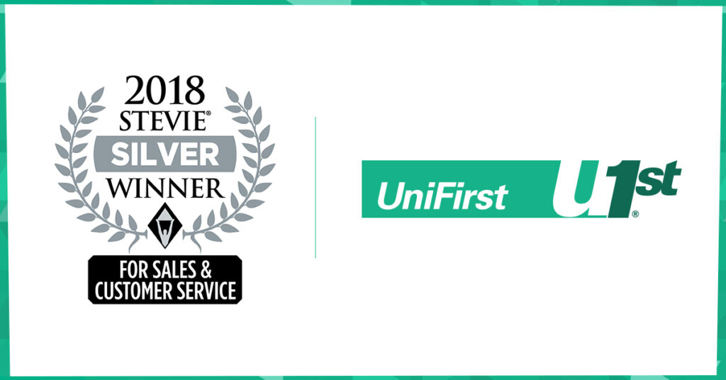 2018 Stevie Award Silver for Sales and Customer Service awarded to UniFirst.
