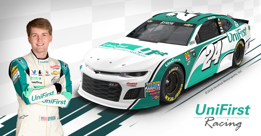 UniFirst new NASCAR race car design for driver William Byron