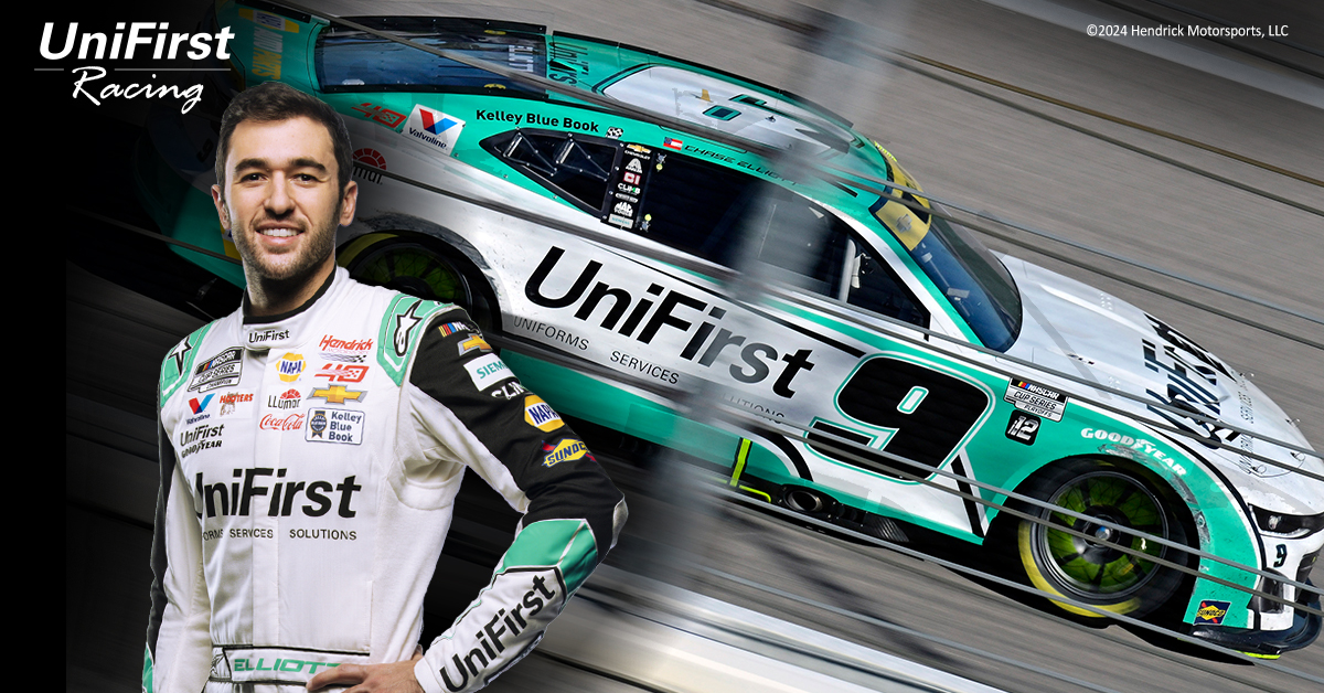 The UniFirst No. 9 Chevy makes NASCAR playoff appearance with Chase Elliott behind the wheel.