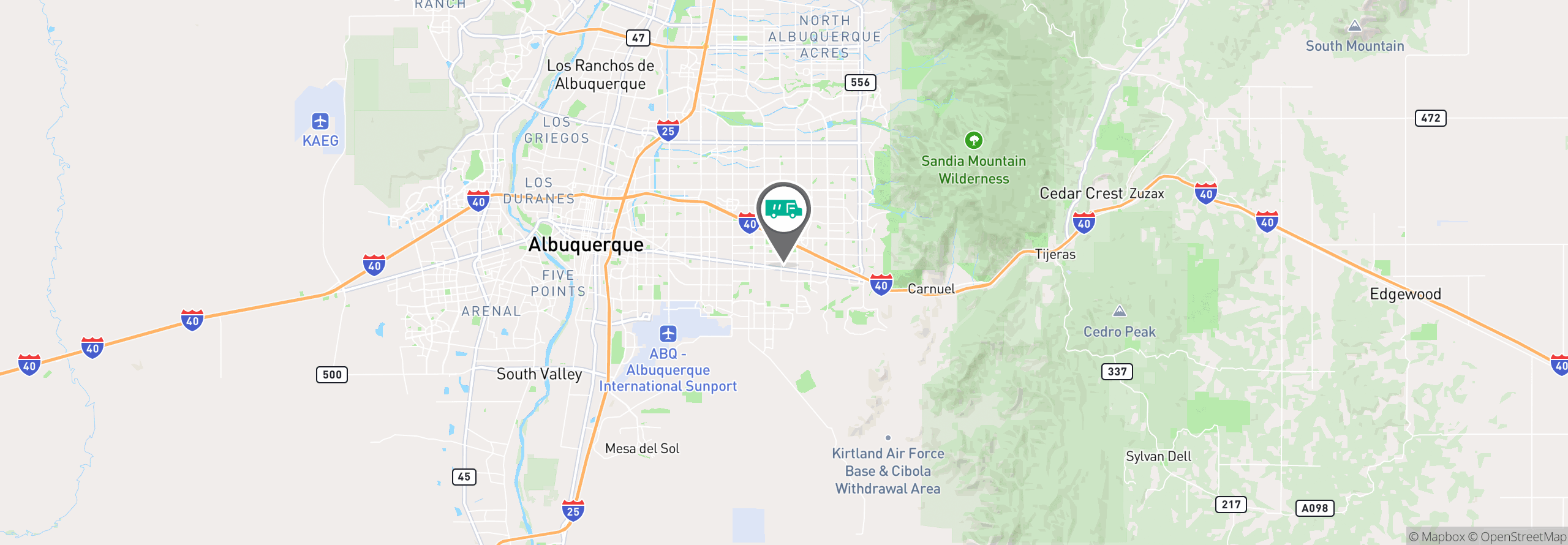 Map Image For albuquerque nm uniforms
