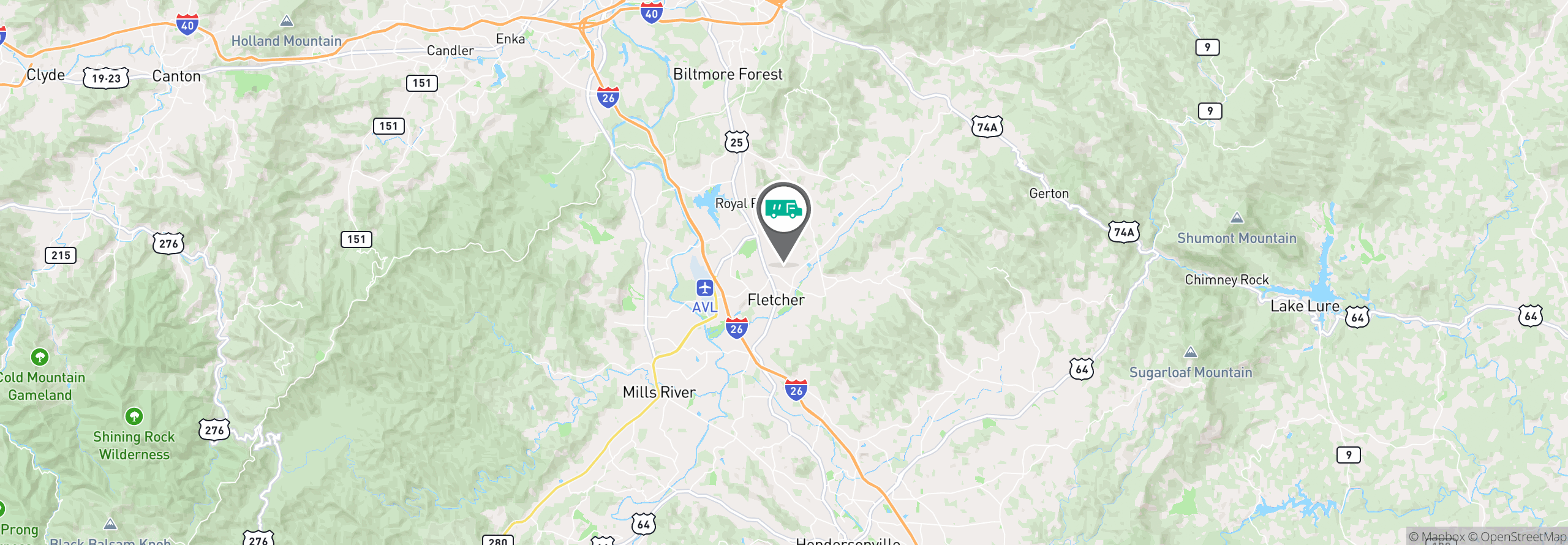 Map Image For asheville nc uniforms