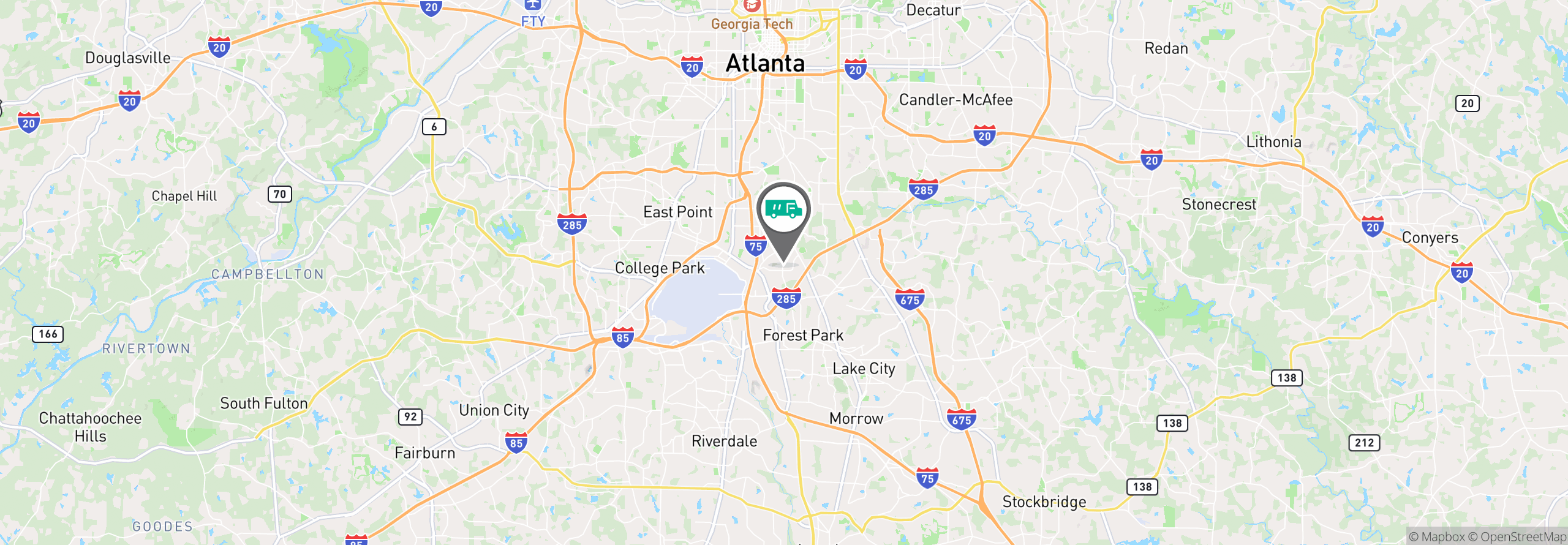 Map Image For atlanta ga uniforms