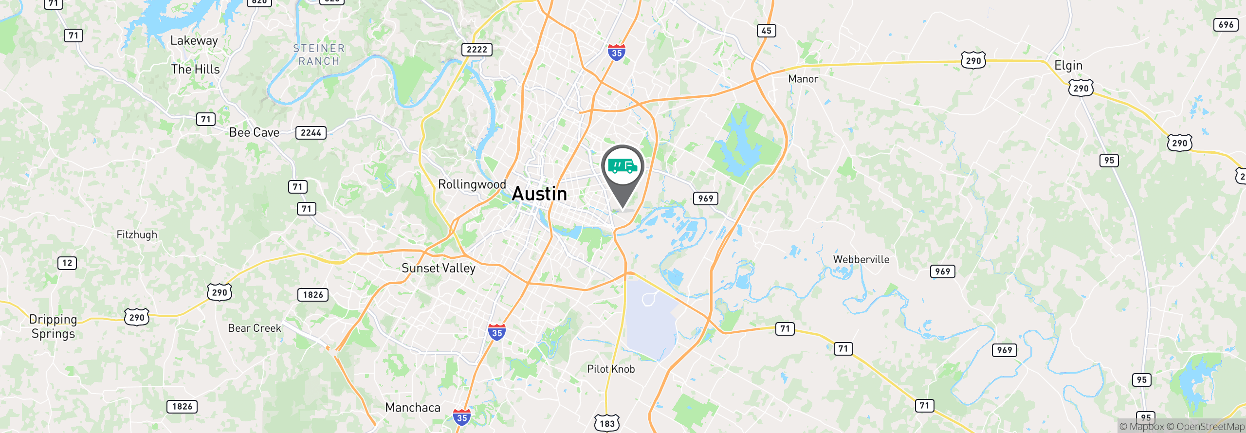 Map Image For austin tx facility services