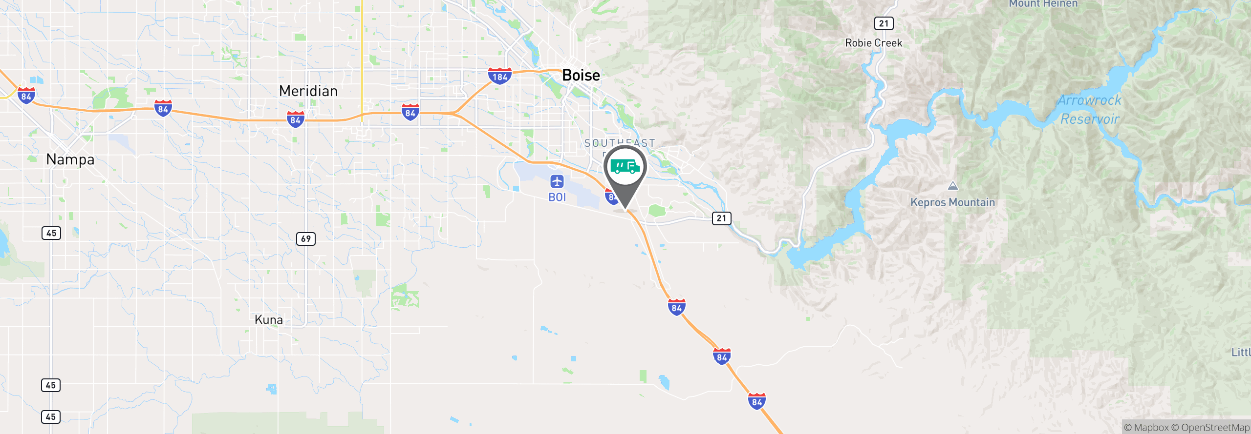 Map Image For boise id uniforms