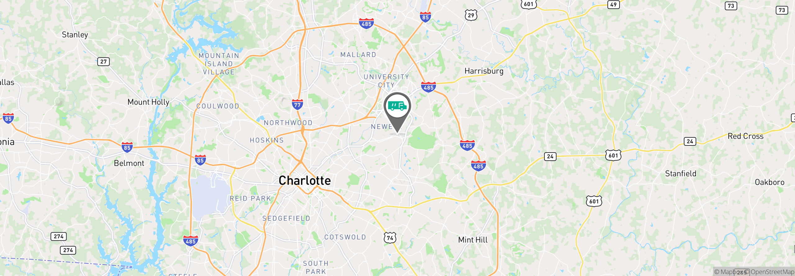 Map Image For charlotte nc uniforms