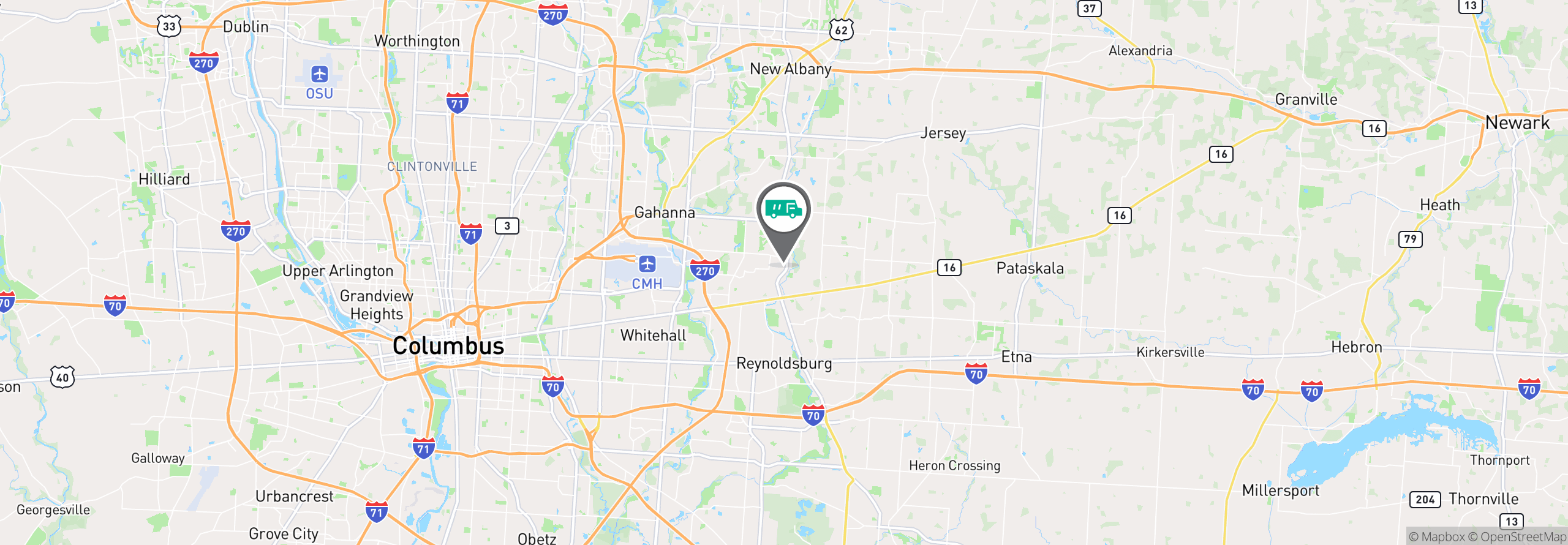 Map Image For columbus oh facility services