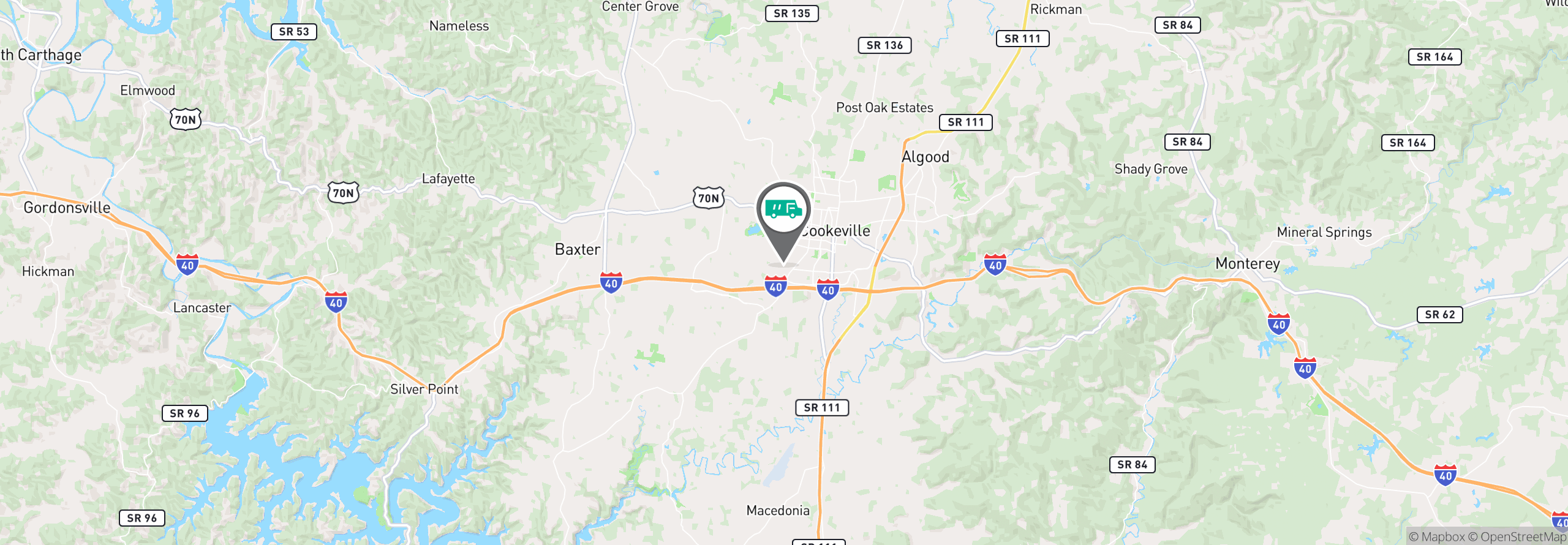 Map Image For cookeville tn uniforms