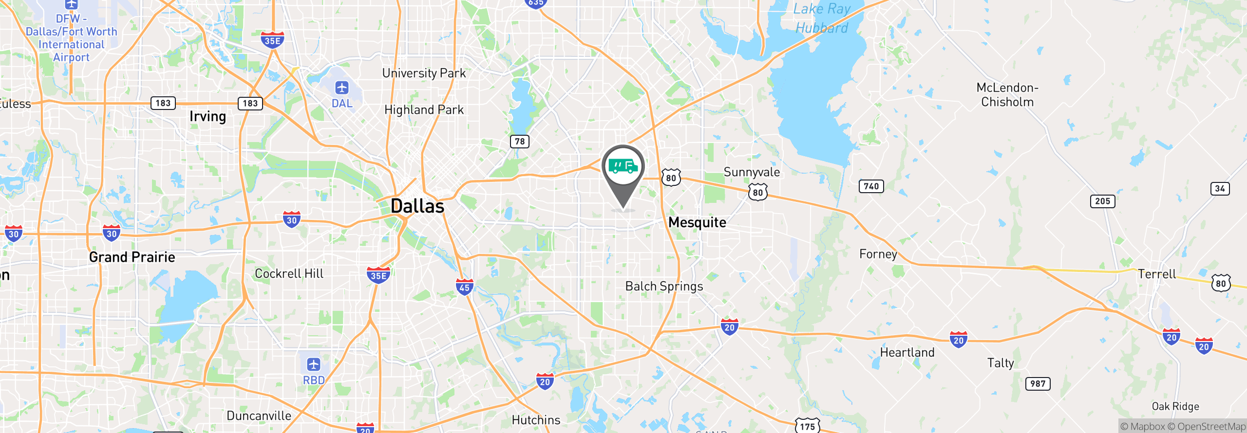 Map Image For dallas tx uniforms