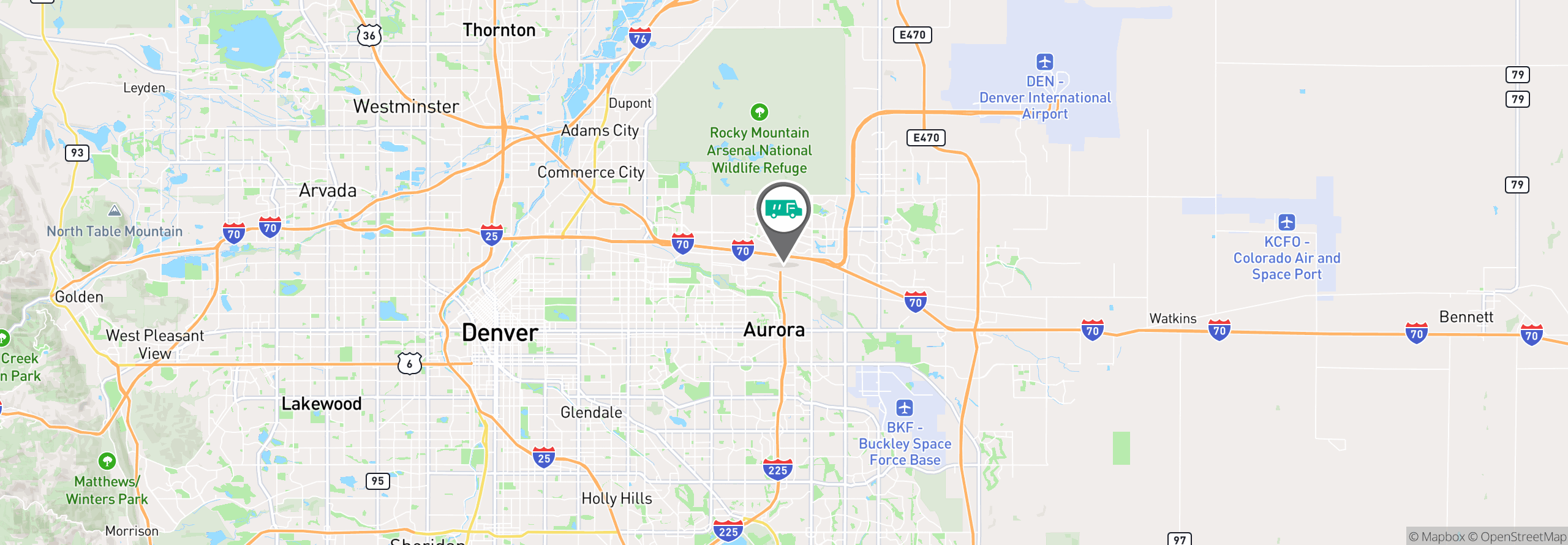 Map Image For denver co uniforms