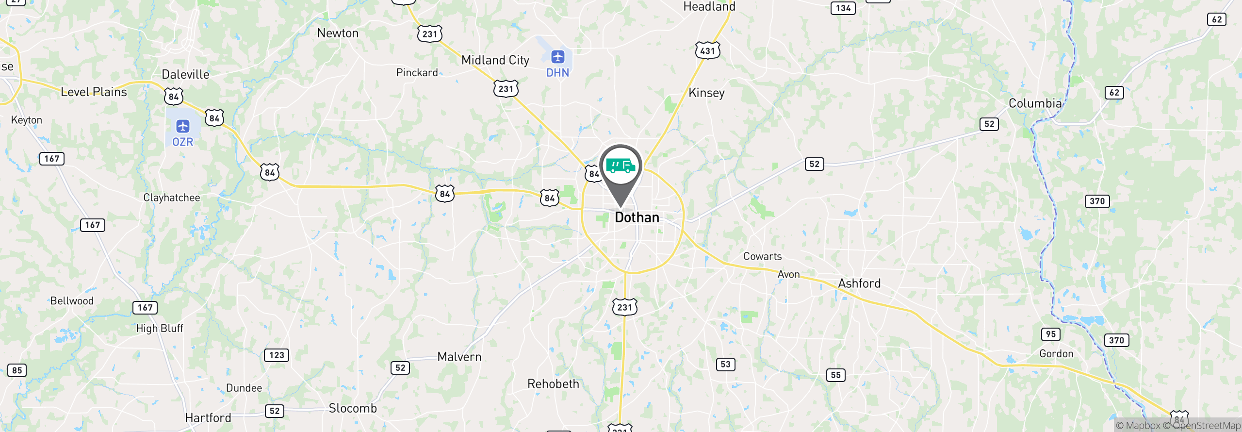Map Image For dothan al uniforms