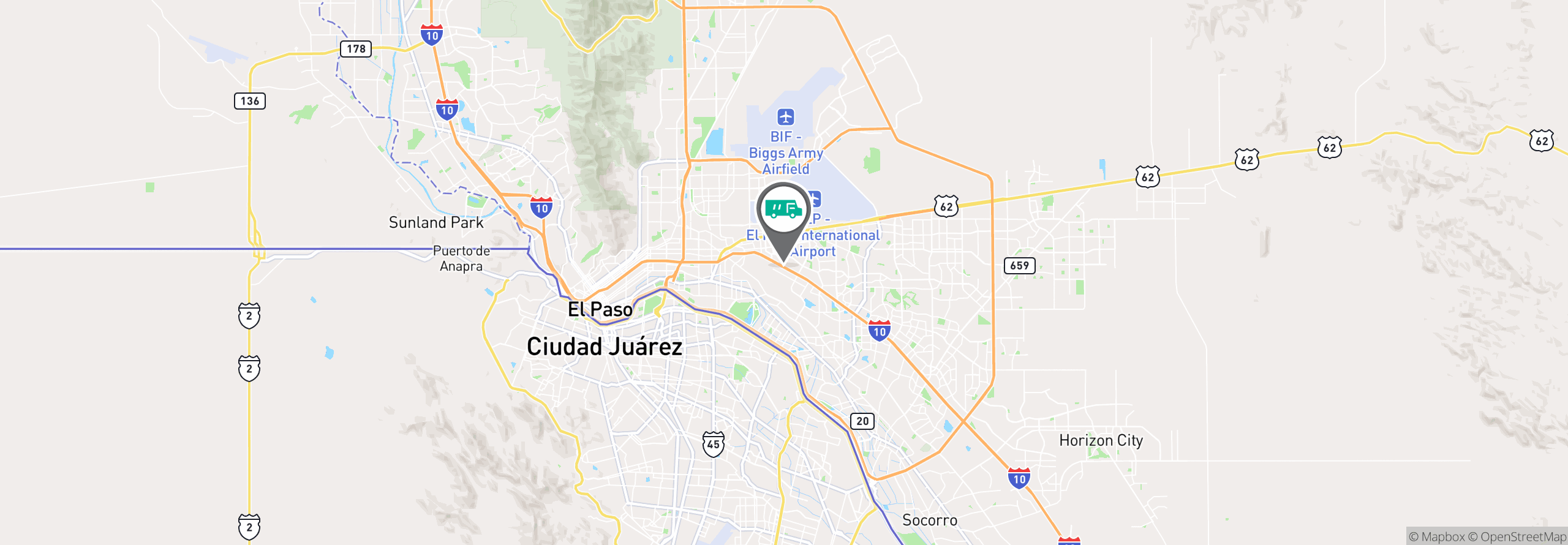 Map Image For el paso tx uniforms