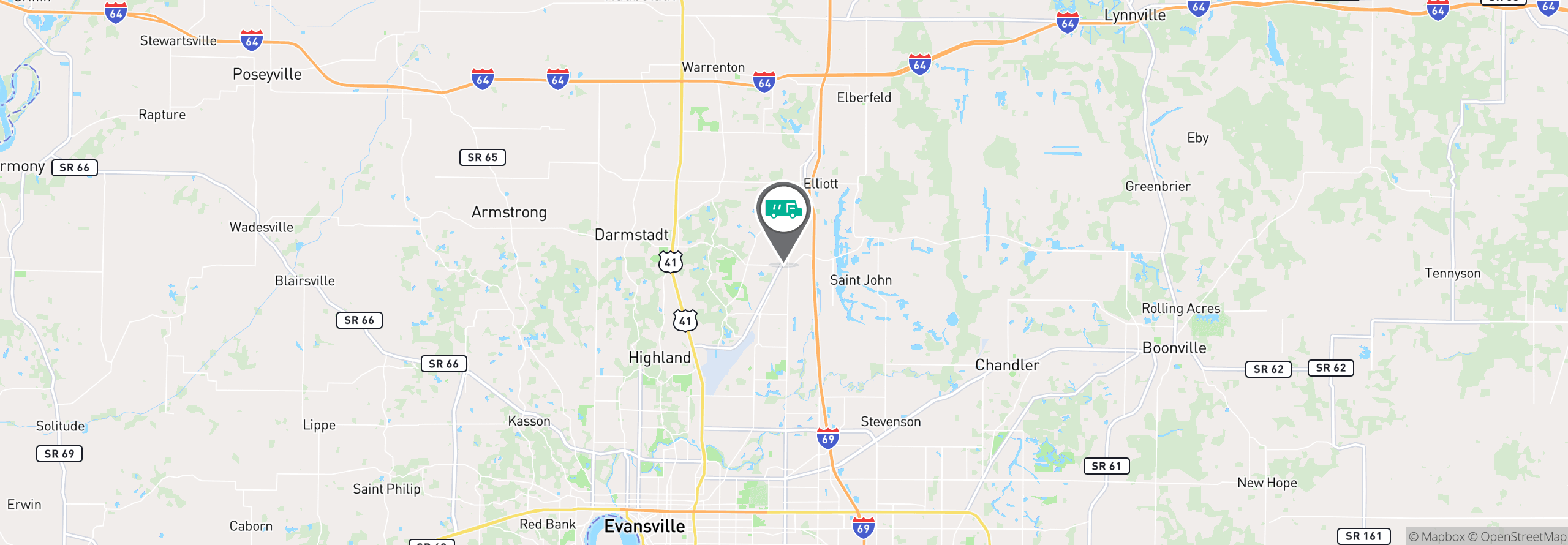 Map Image For evansville in uniforms