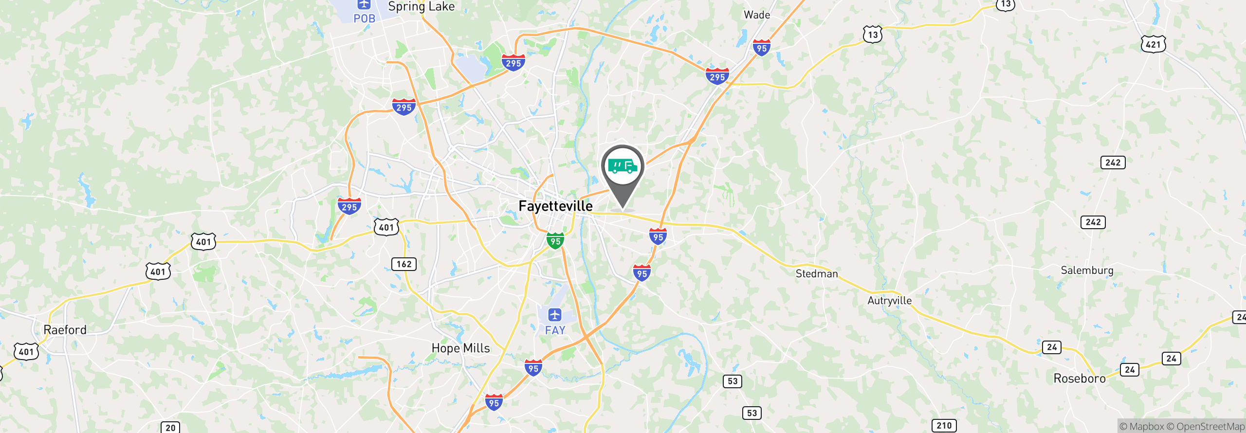Map Image For fayetteville nc uniforms