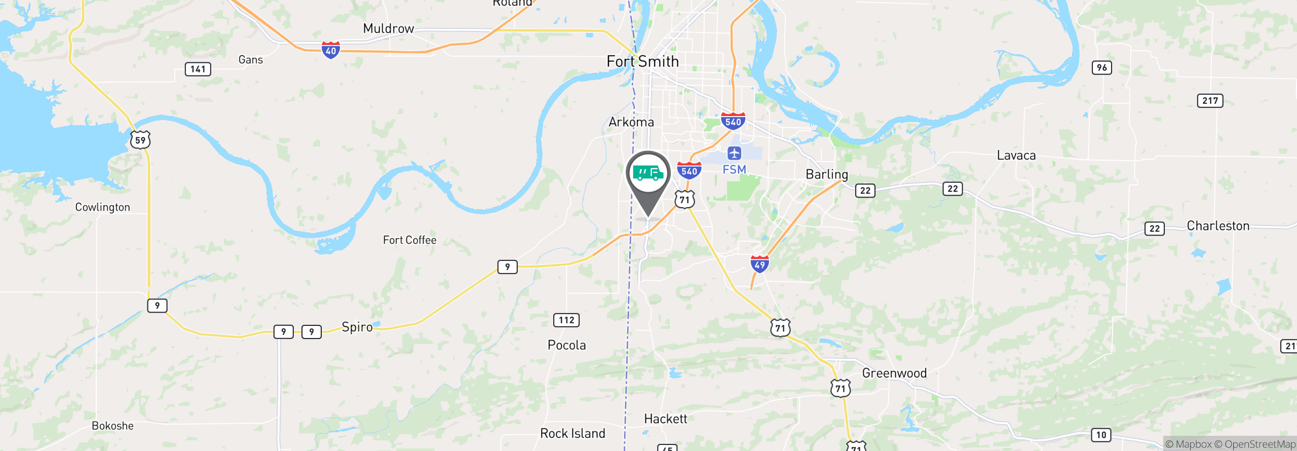 Map Image For fort smith ar uniforms