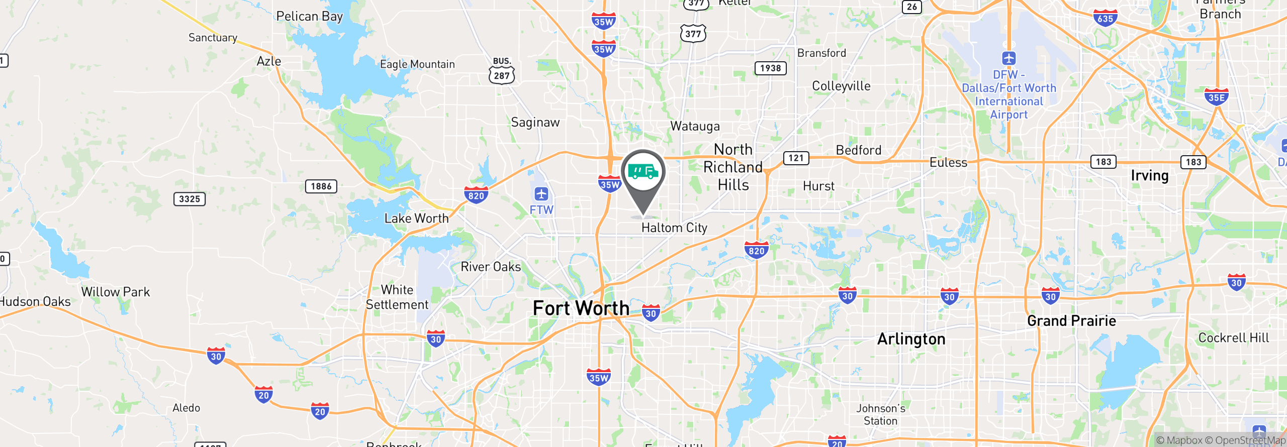 Map Image For fort worth tx facility services