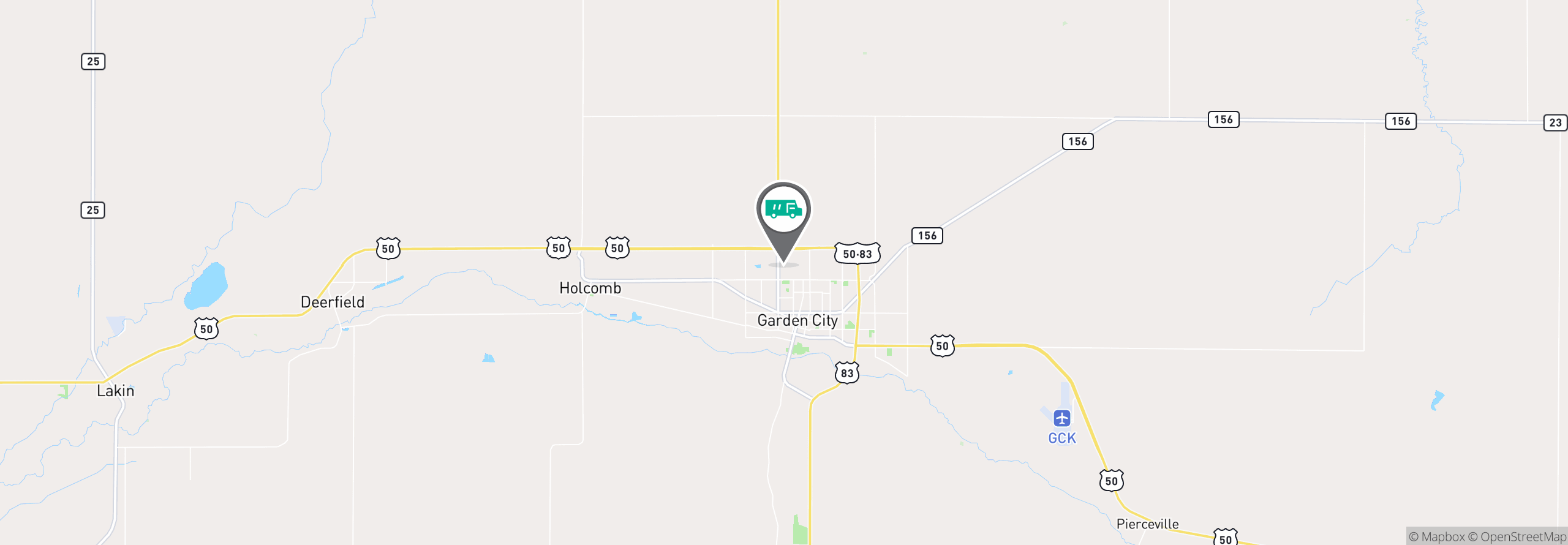 Map Image For garden city ks facility services