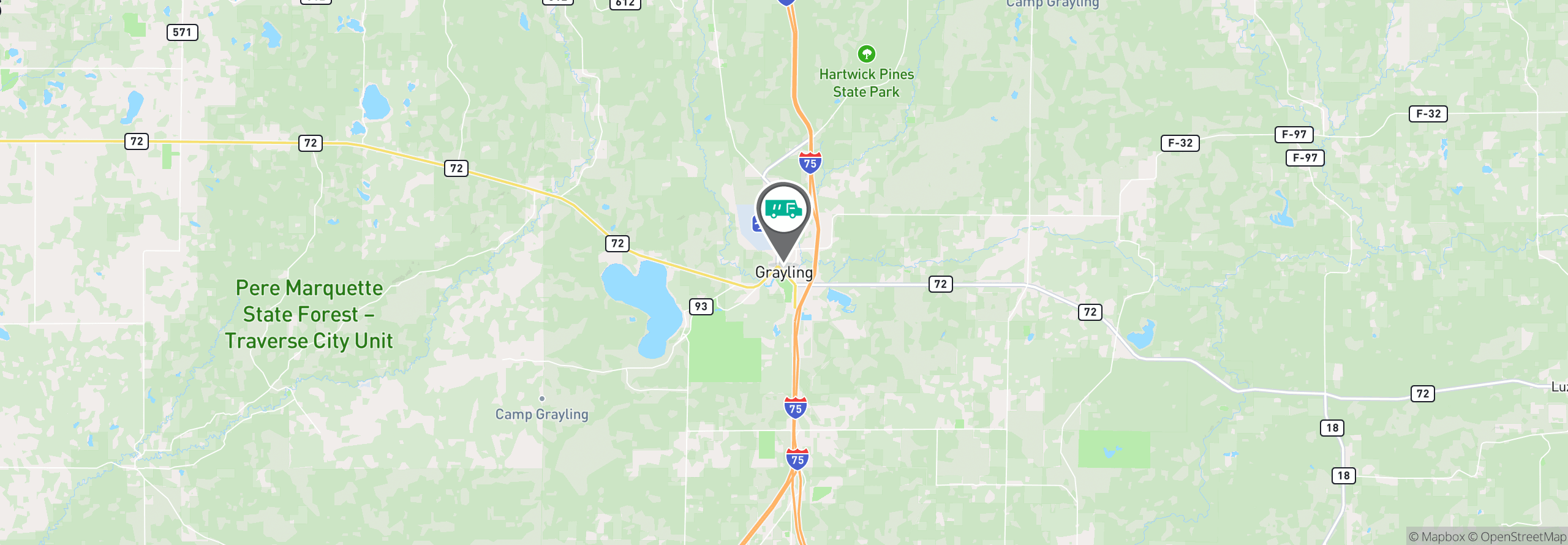 Map Image For grayling mi facility services