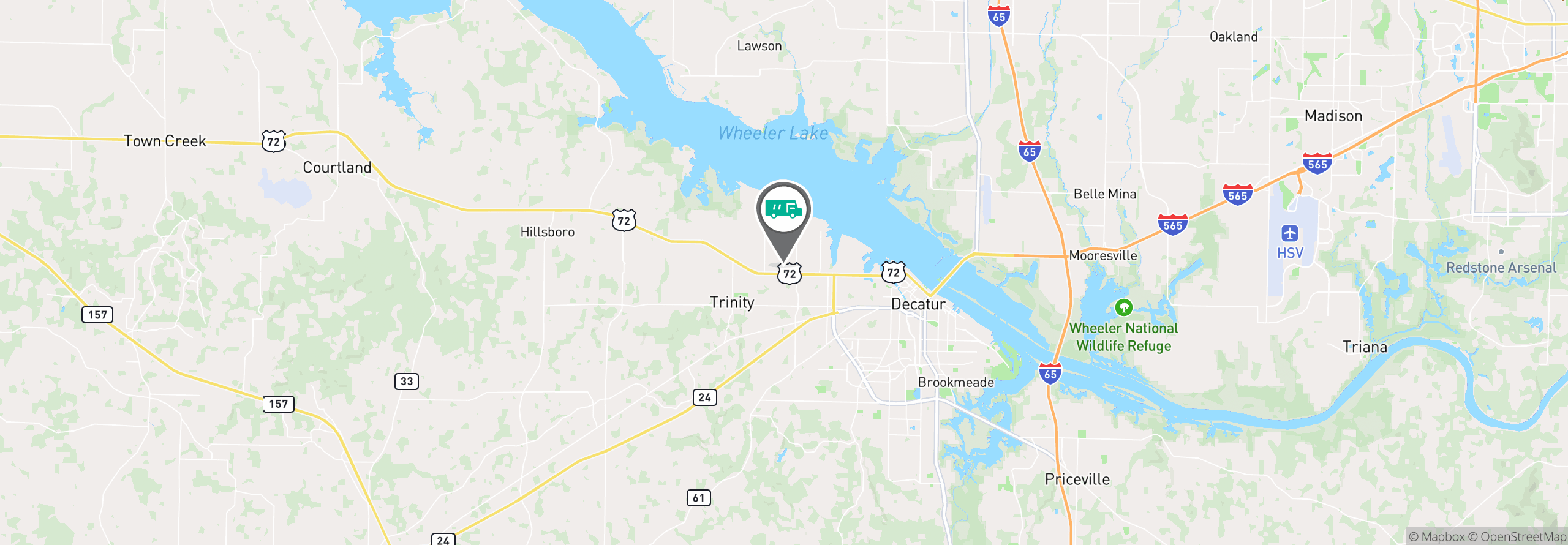Map Image For huntsville al facility services