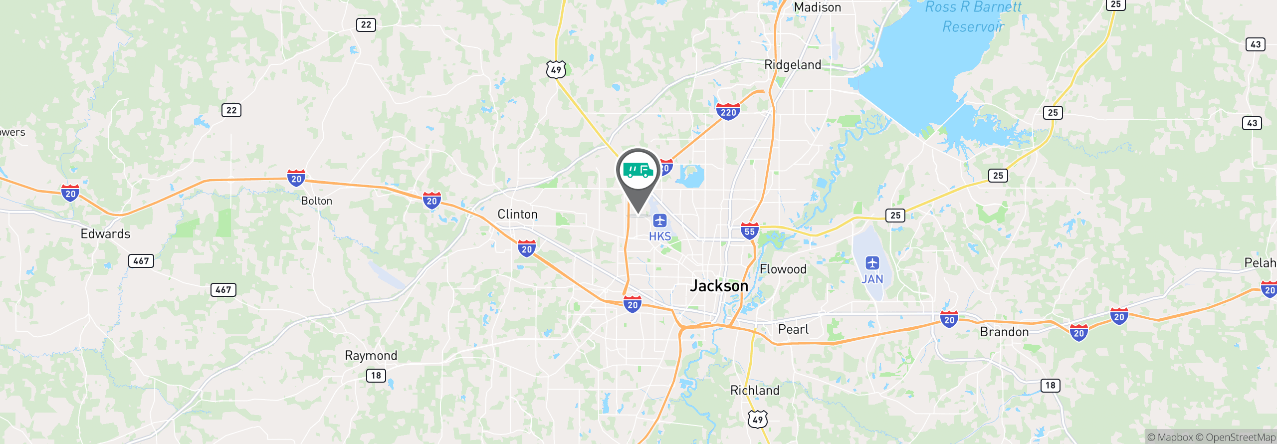 Map Image For jackson ms uniforms