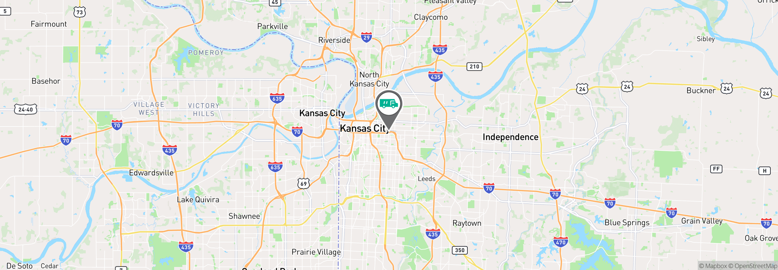 Map Image For kansas city mo facility services