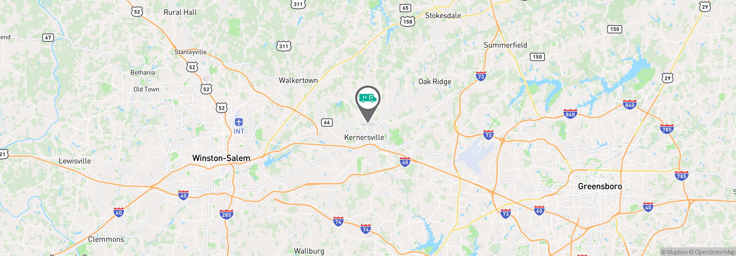 Map Image For kernersville nc facility services