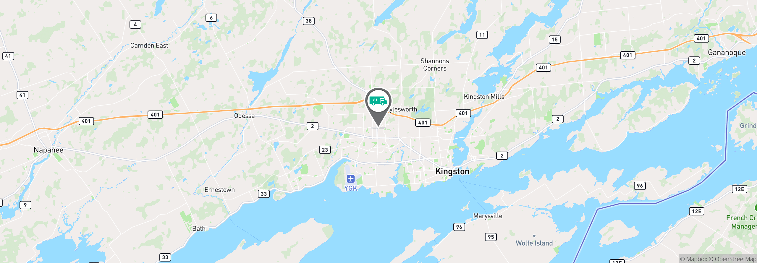 Map Image For kingston on facility services