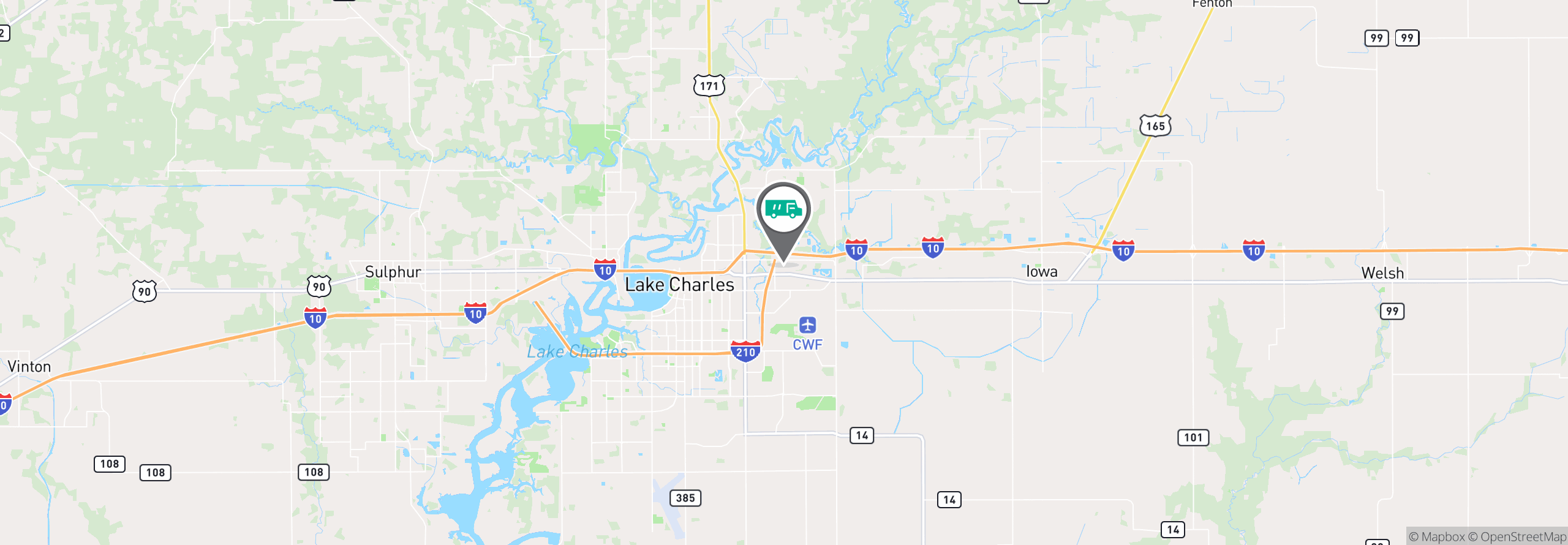 Map Image For lake charles la uniforms