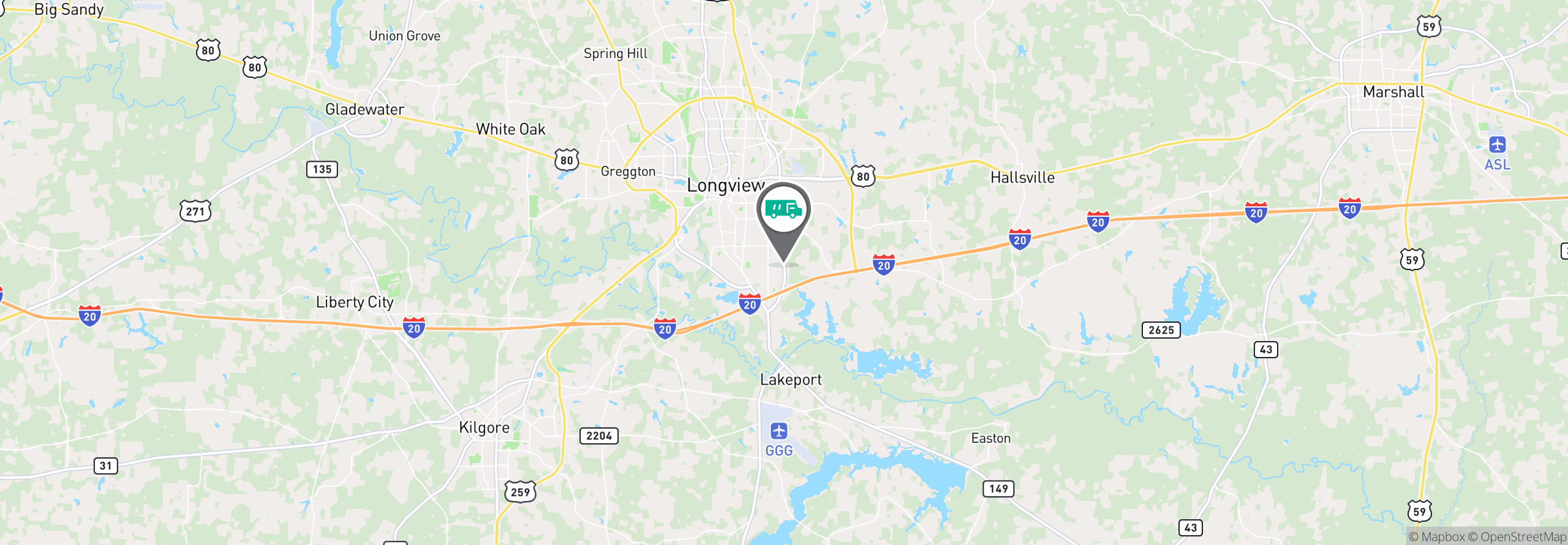 Map Image For longview tx facility services