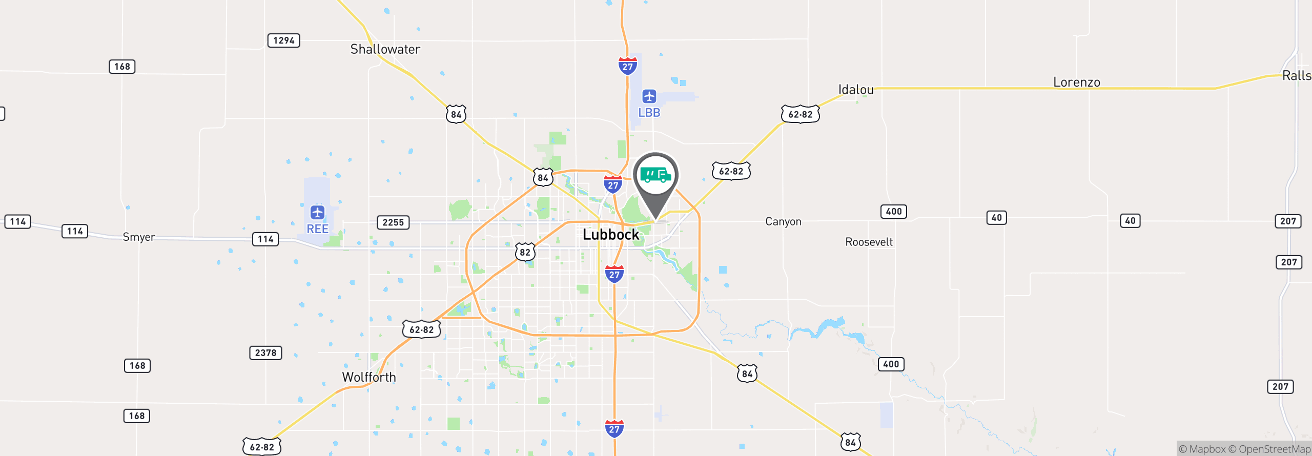 Map Image For lubbock tx uniforms