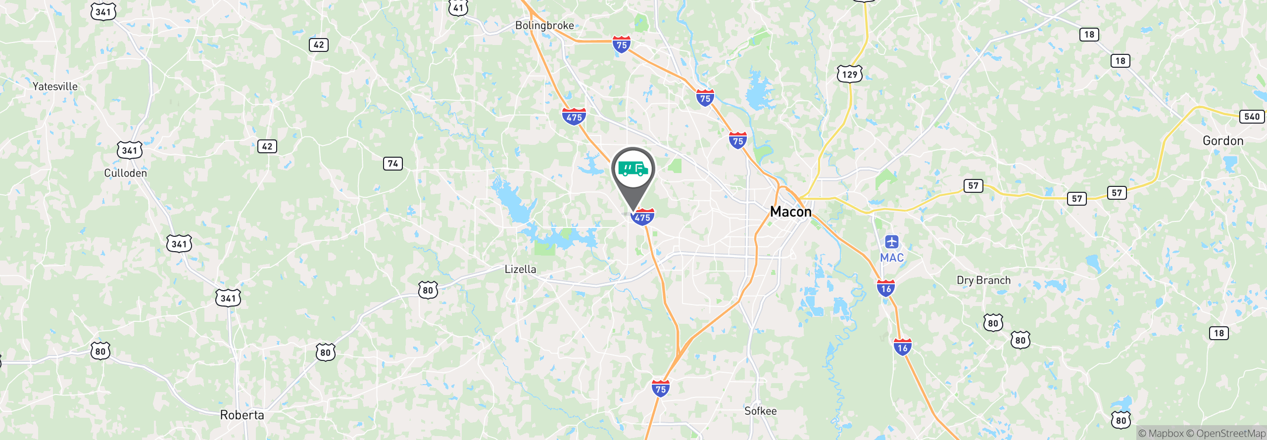Map Image For macon ga facility services