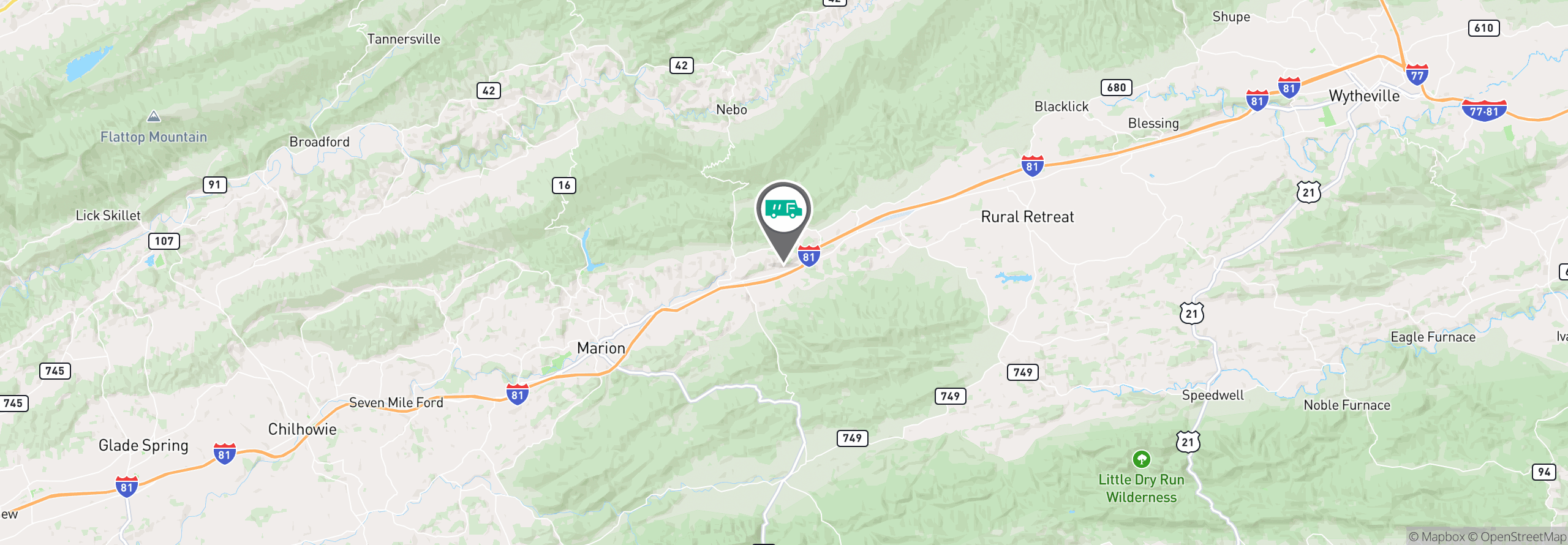 Map Image For marion va facility services
