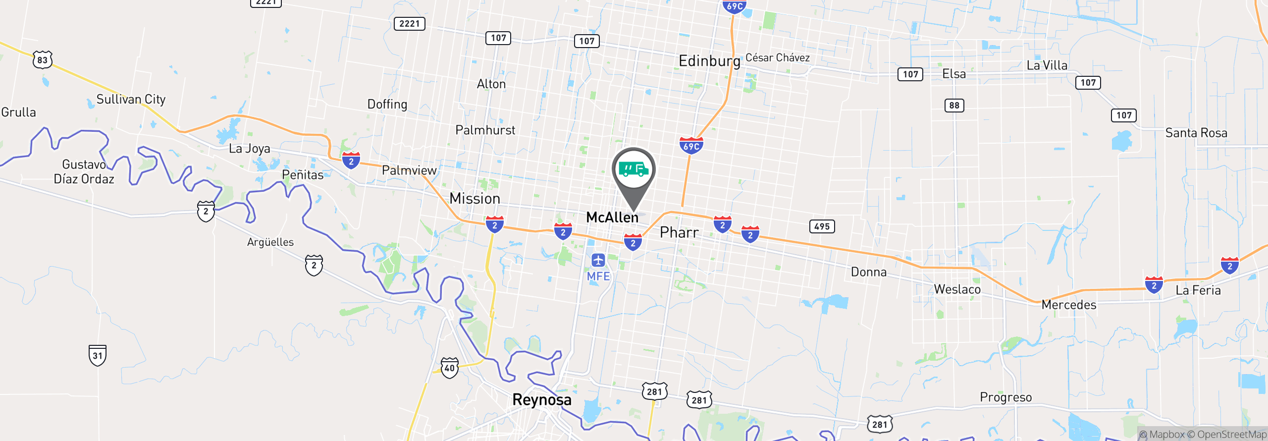 Map Image For mcallen tx uniforms