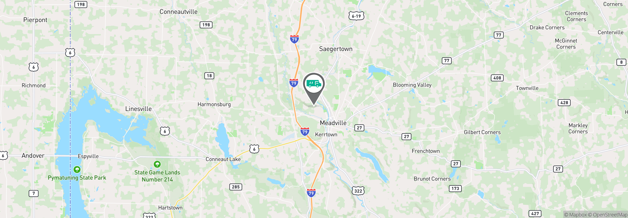 Map Image For meadville pa facility services