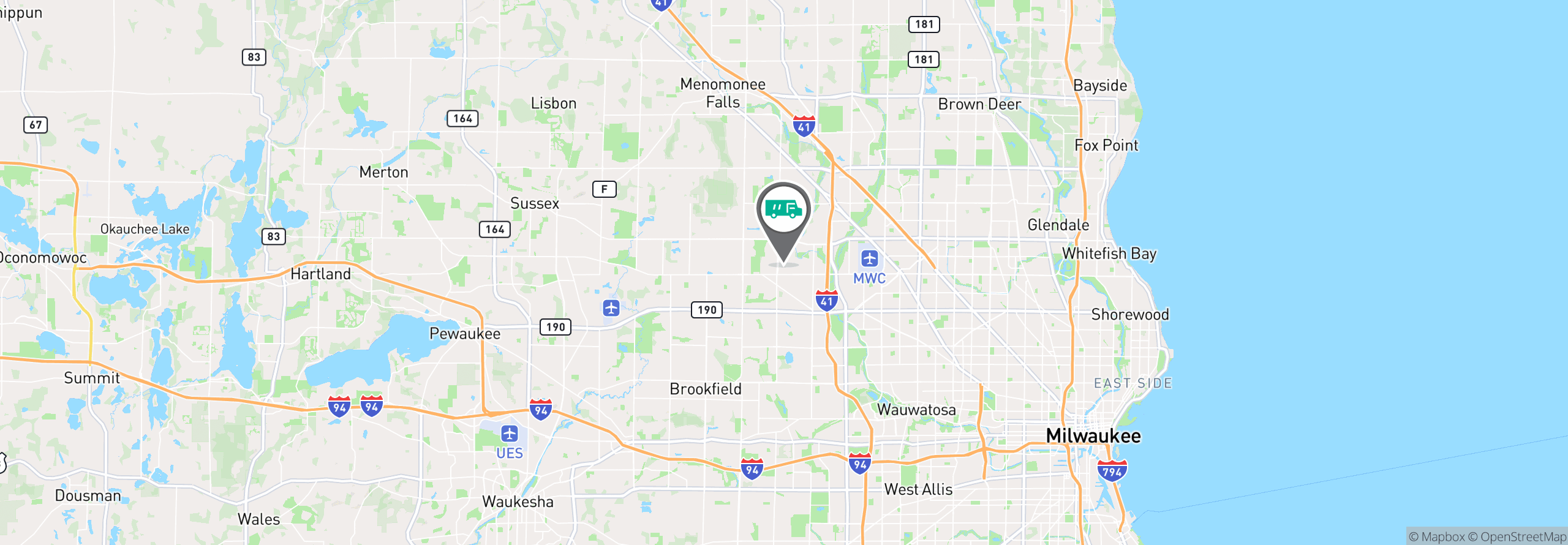 Map Image For milwaukee wi facility services