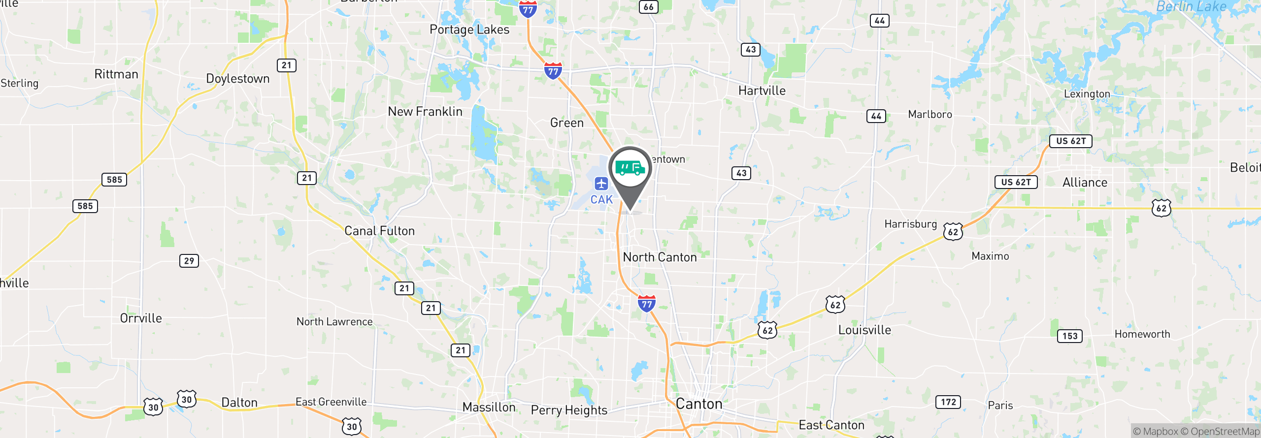 Map Image For north canton oh facility services