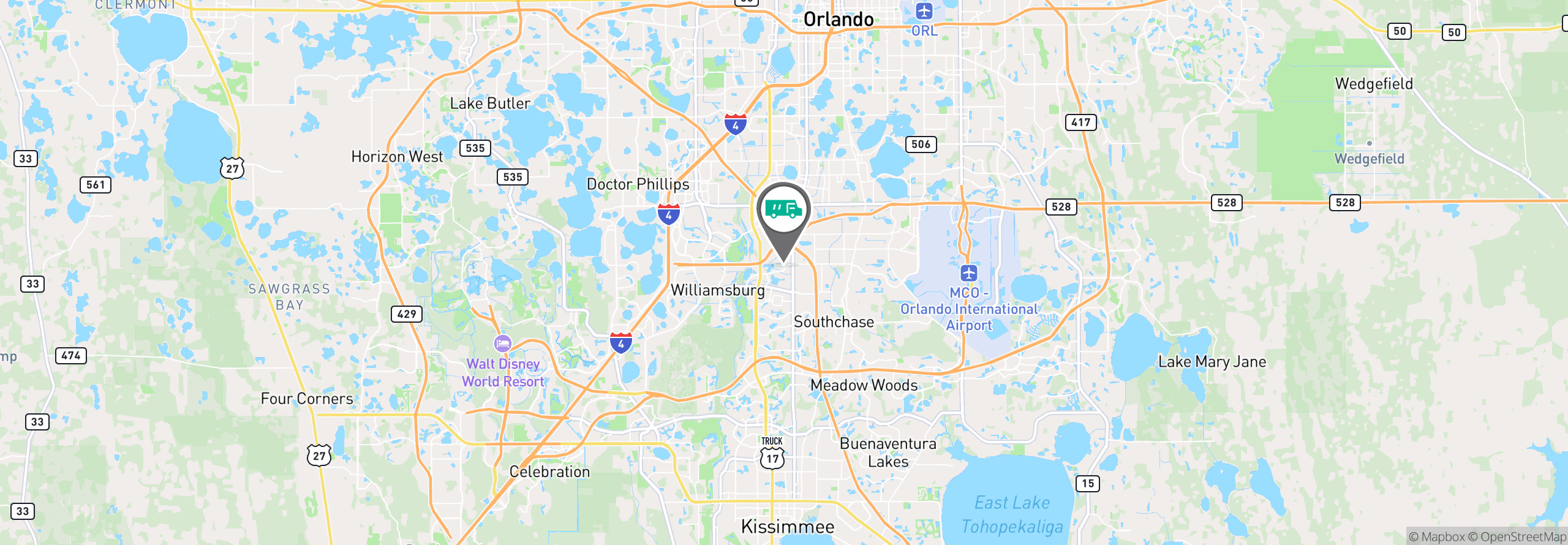 Map Image For orlando fl uniforms