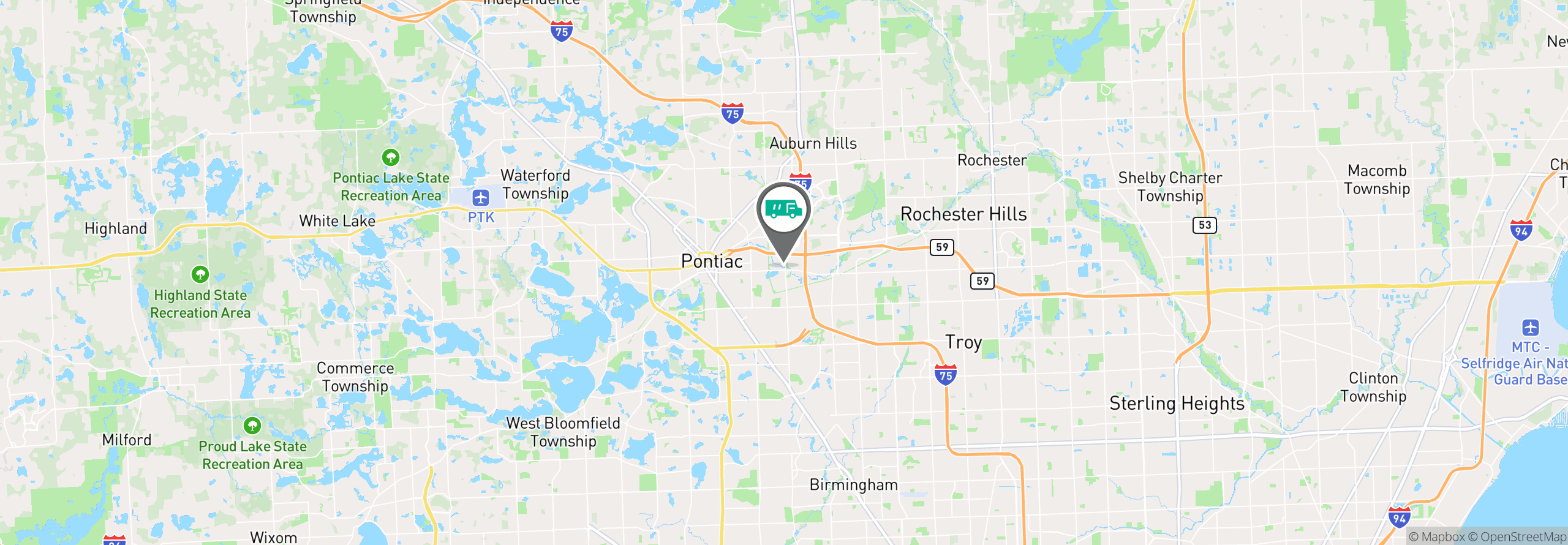 Map Image For pontiac mi facility services