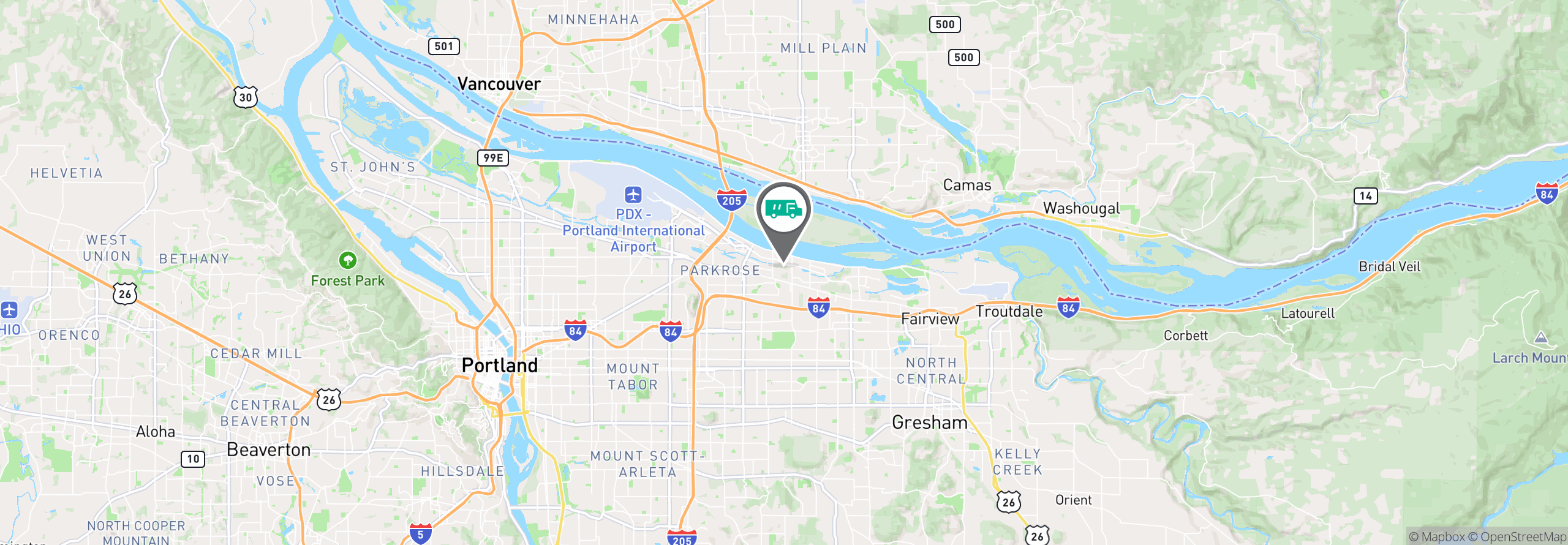 Map Image For portland or uniforms