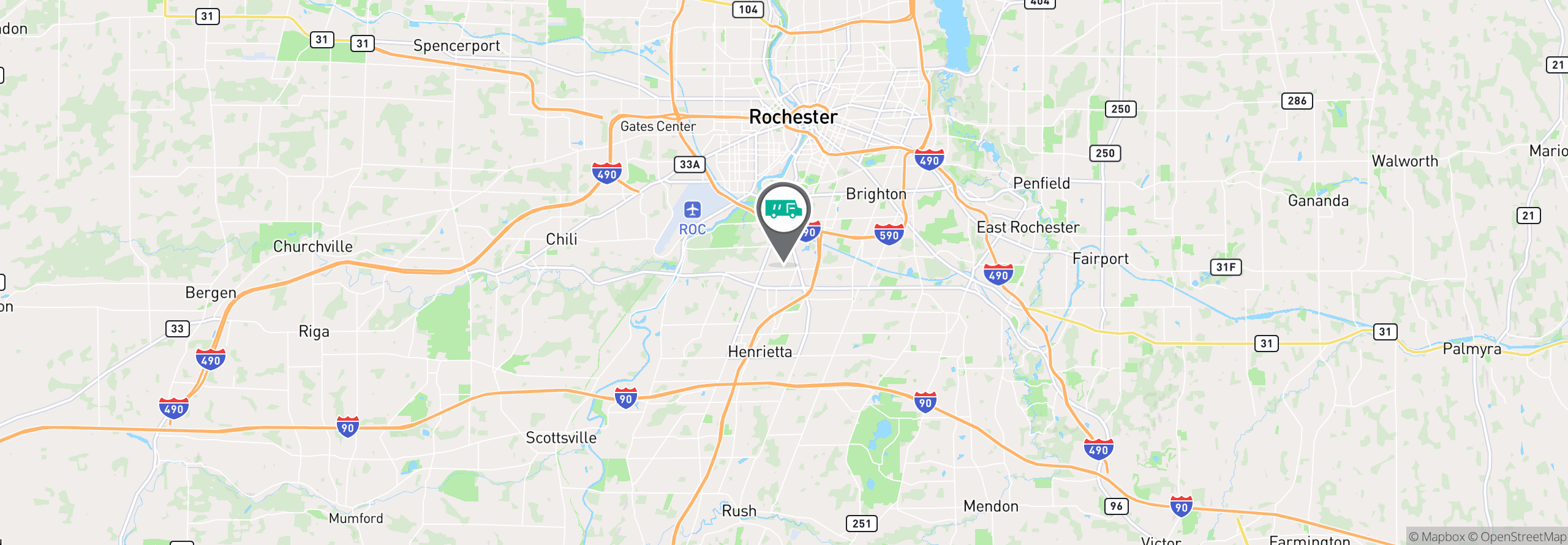 Map Image For rochester ny uniforms