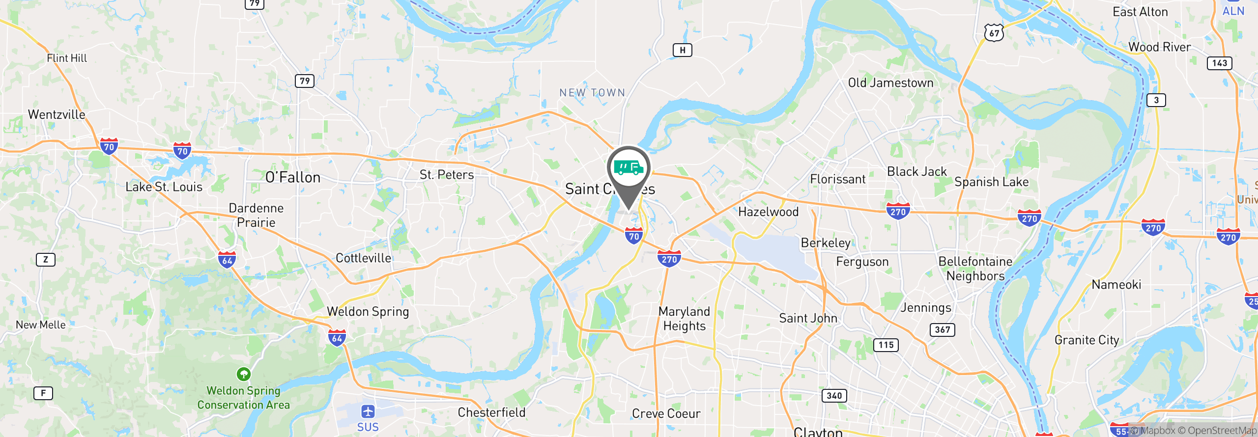 Map Image For saint louis mo uniforms
