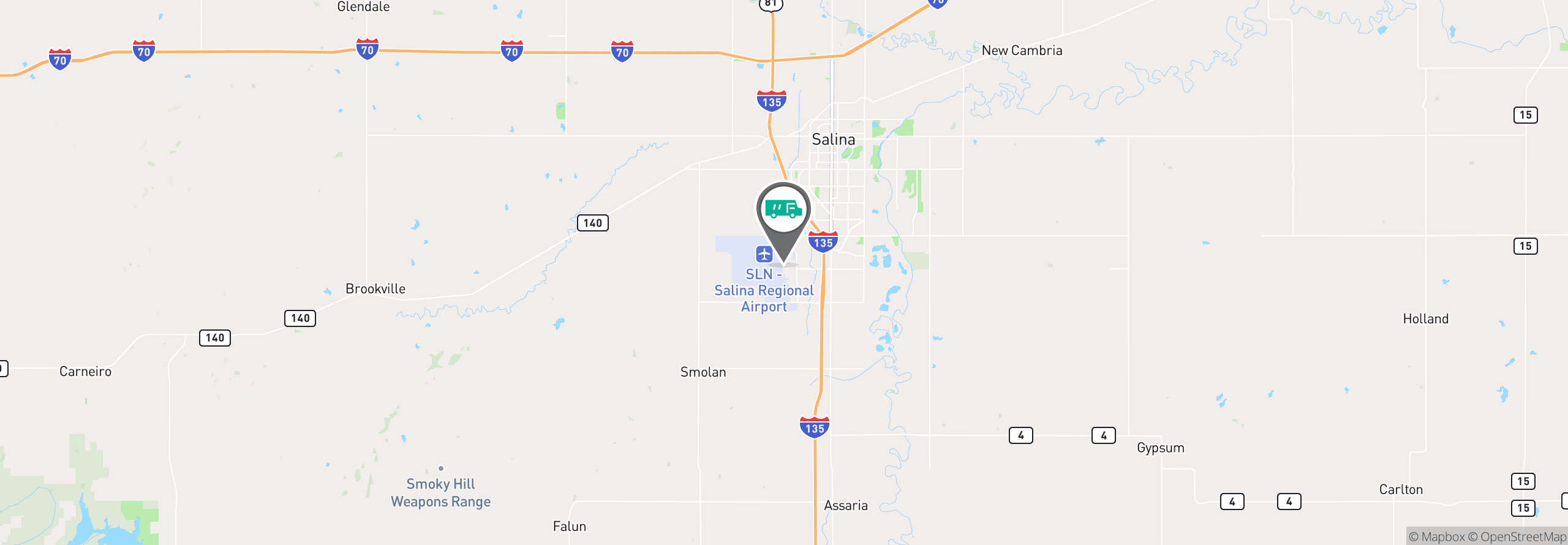 Map Image For salina ks facility services