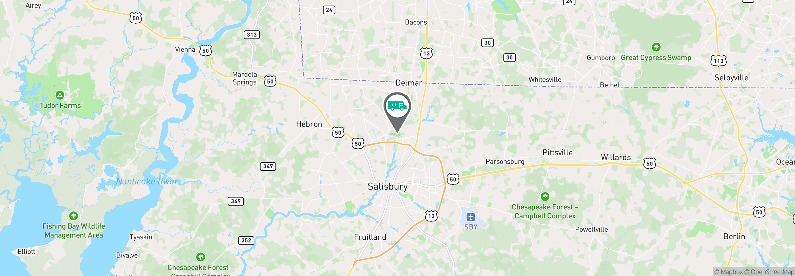Map Image For salisbury md uniforms