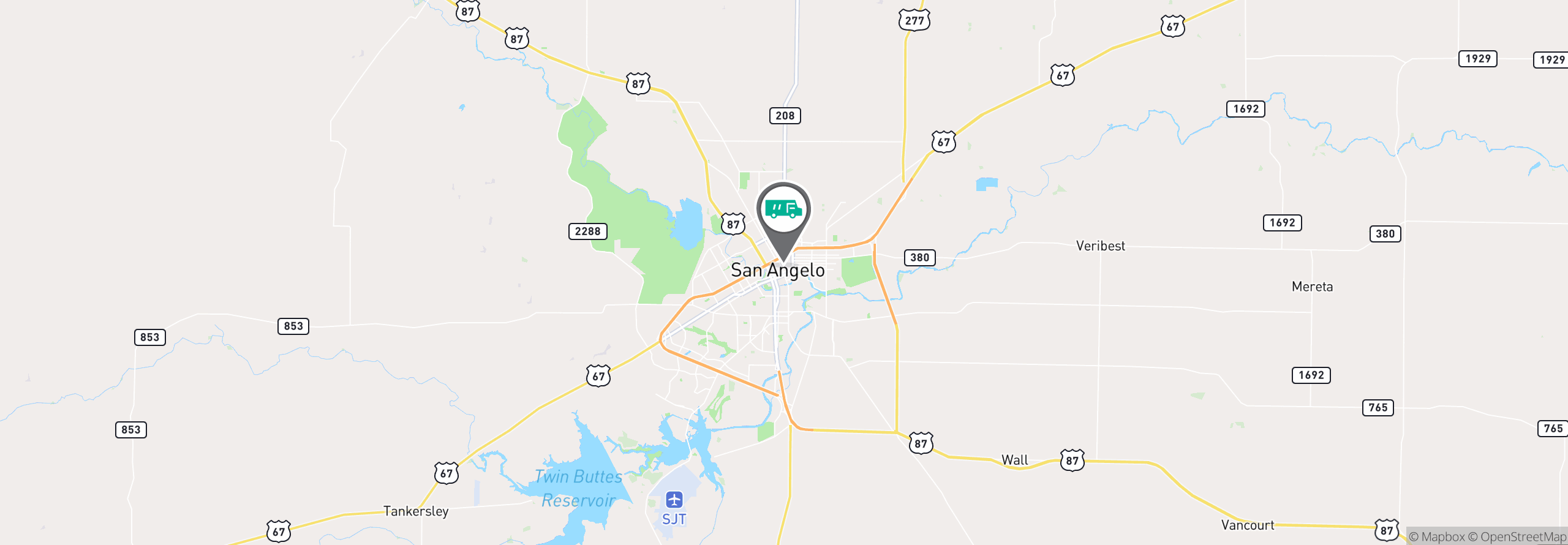 Map Image For san angelo tx facility services