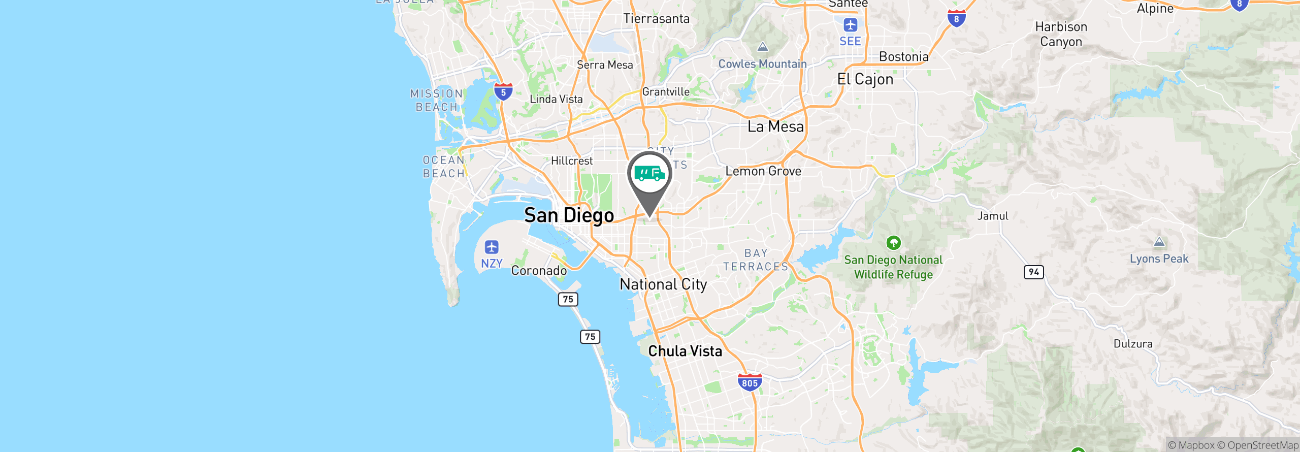 Map Image For san diego ca uniforms