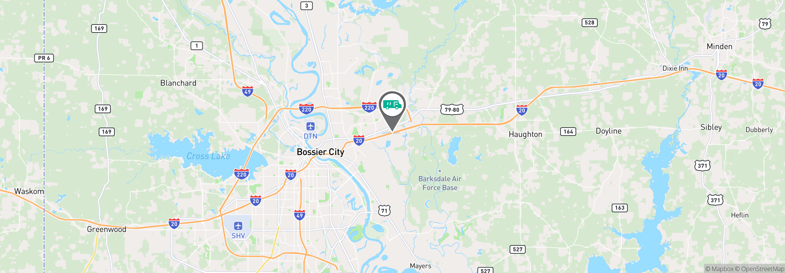 Map Image For shreveport la uniforms