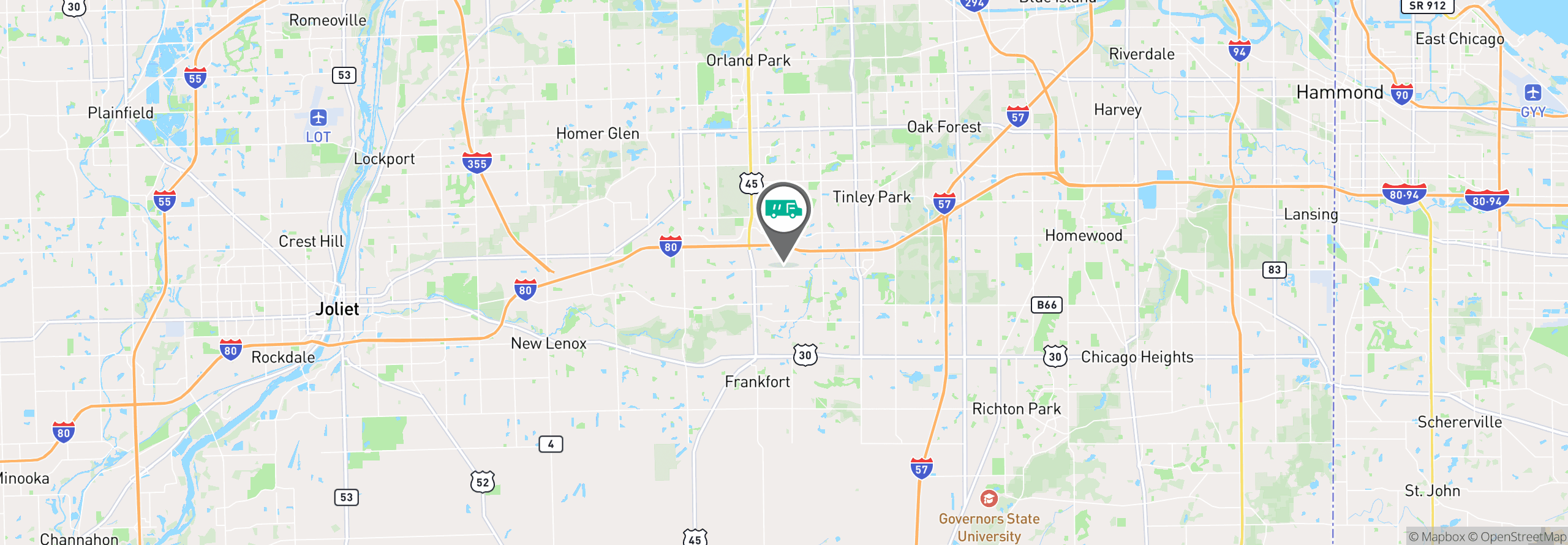 Map Image For south chicago il facility services